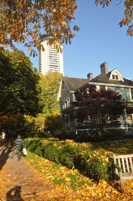 Vancouver West End - beautiful old building among the trees